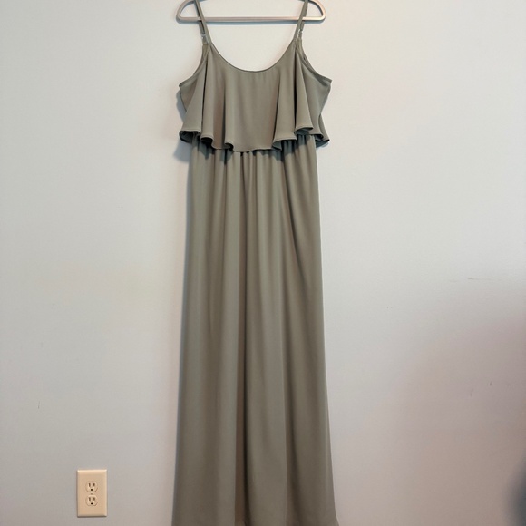 Show me your mumu Caitlin size XL chiffon cold shoulder party maxi dress - Picture 2 of 11